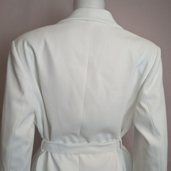 Pinko Cola 1 Giacca White Belted Jacket size 10 - Picture 9 of 13
